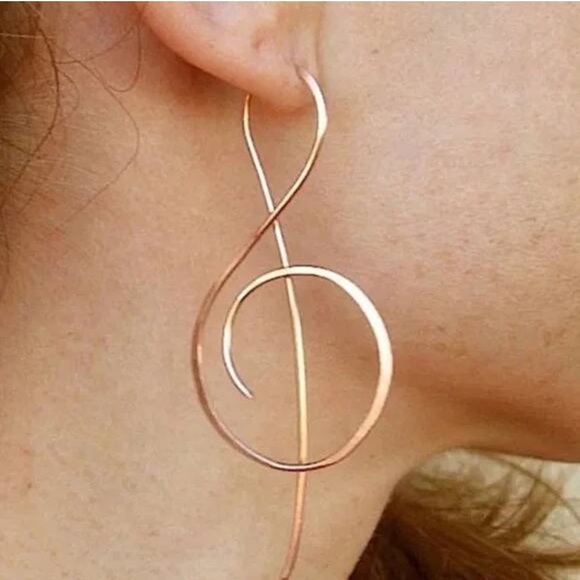 “Do Re Mi” Treble Clef Music Note Song Lyrics Minimal Handmade Gold Cute… - Picture 1 of 5